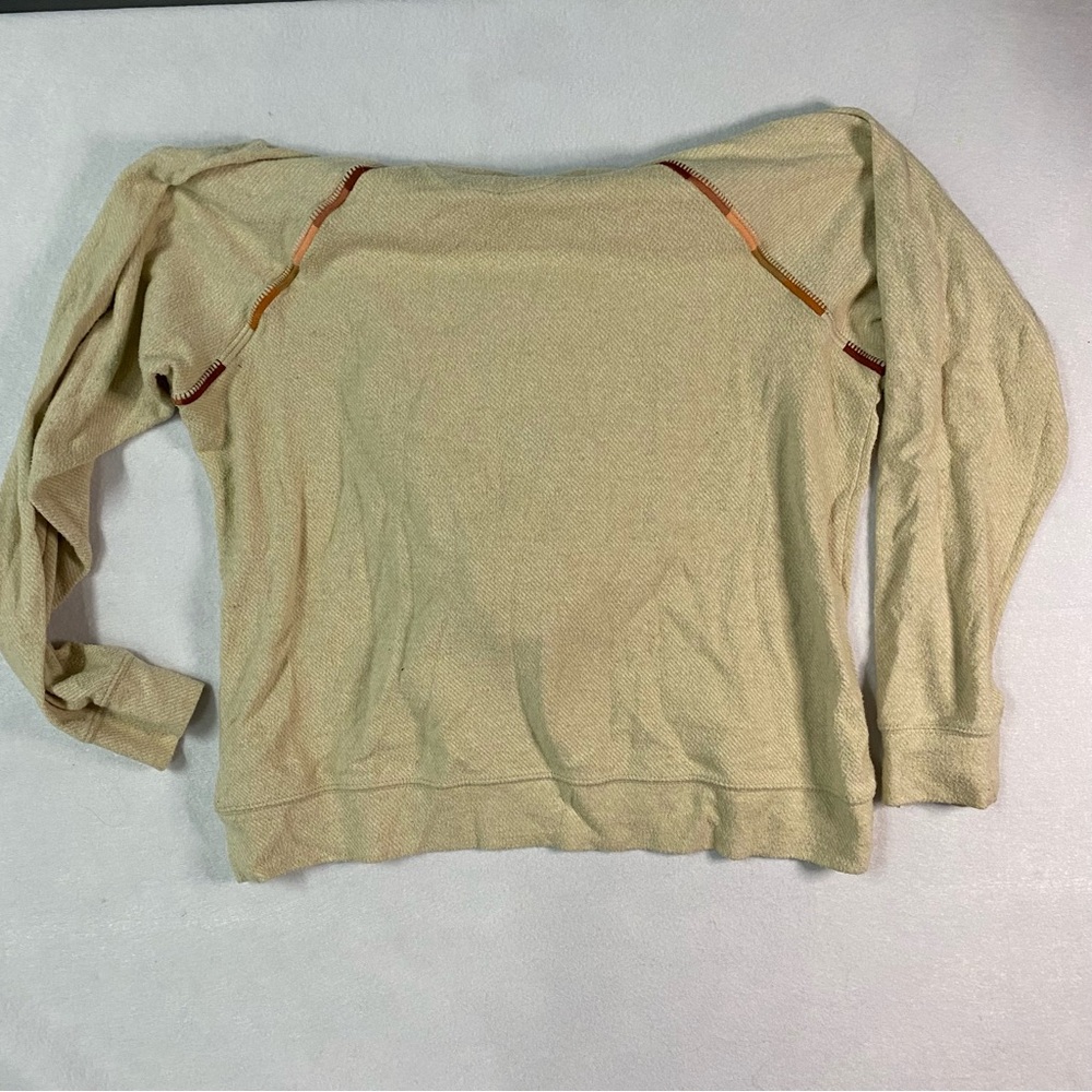 Faherty Embellished Legend Hoodie Oatmeal Multi Color, Women’s US Medium - Picture 3 of 8